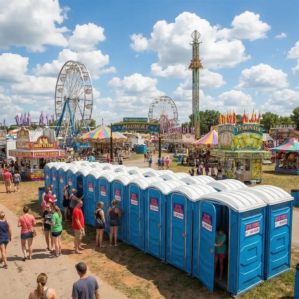 Construction site portable restrooms