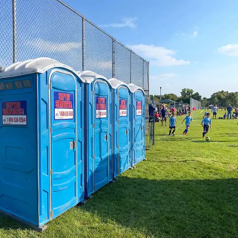 Construction site portable restrooms