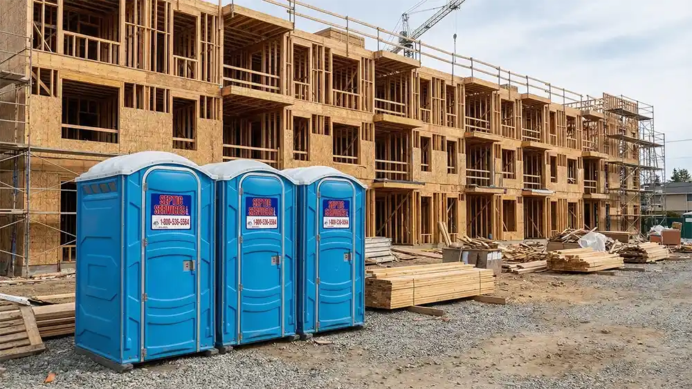 Construction site portable restrooms