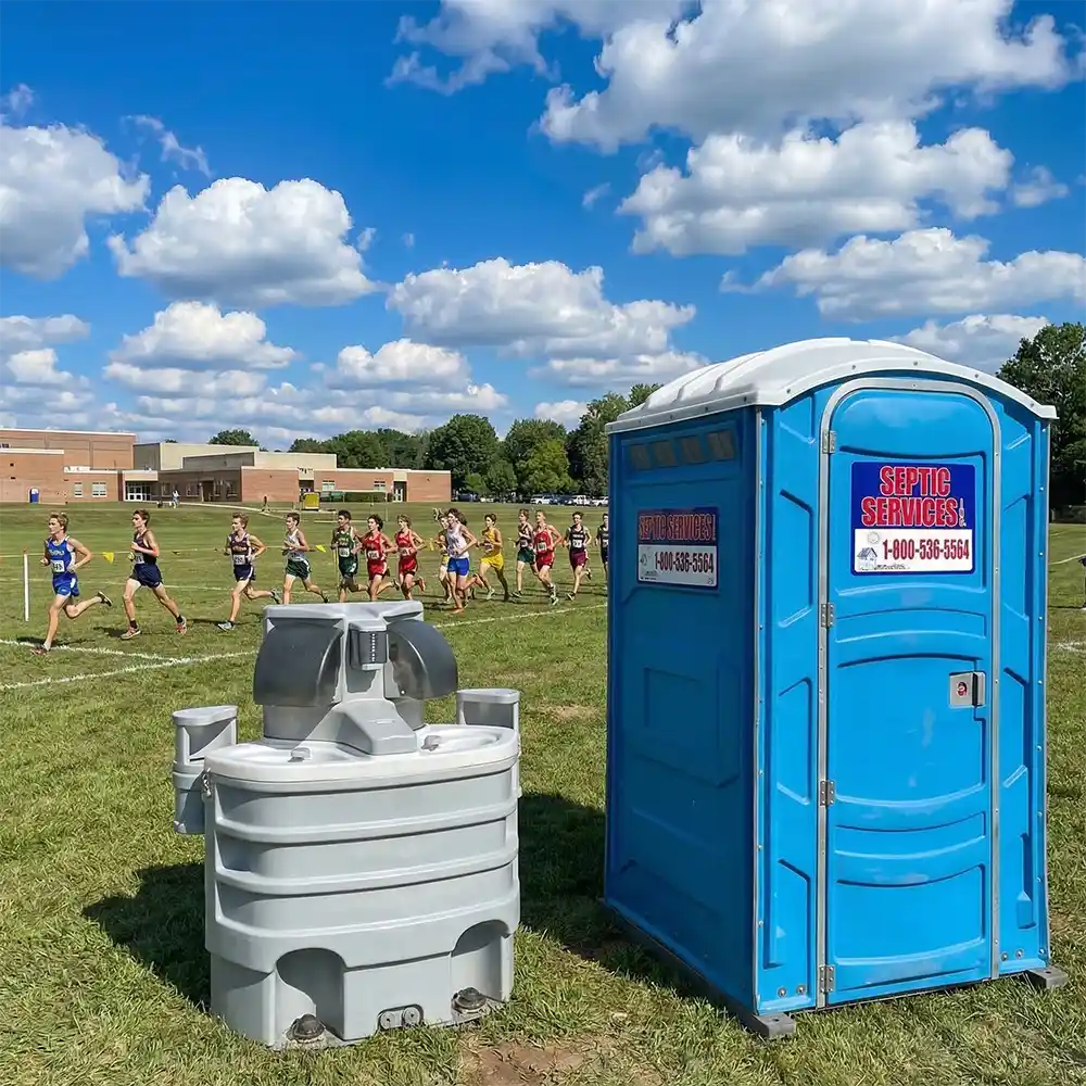 Construction site portable restrooms