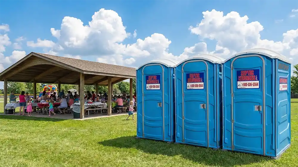 Construction site portable restrooms